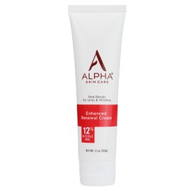 Alpha Alpha Skin Care Enhanced Renewal Cream, Anti-Aging Formula, 12% Glycolic AHA, Reduces Lines & Wrinkles, Normal to Dry Skin, 2 Oz, Pack of 1