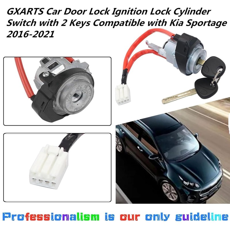 GXARTS Ignition Switch Lock Cylinder & Door Lock Cylinder with