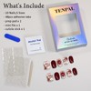 TENPAL Handmade Press on Nails Wine Red Nails Press Ons