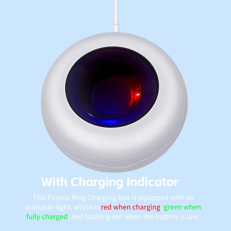 Smart Ring Charging Case Magnetic Charging Compartment Compact Box Portable