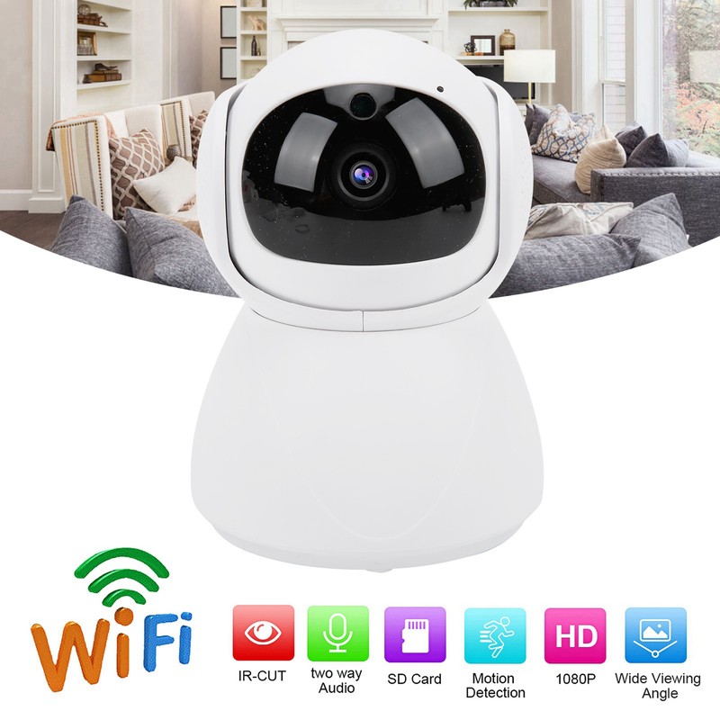 Security Camera WiFi 1080P PanTilt Night Vision 2Way Communication Mobile
