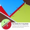HABGP 3 Ring Binder Dividers with Tabs, 10PCS/2 Set Plastic