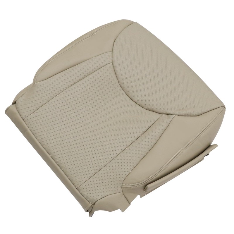 Priprilod Tan Perforated Leather Driver Side Bottom Replacement Seat Cover