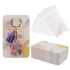 Temlum 100 Pcs Keychain Display Cards with Self-Sealing Bags, 3''
