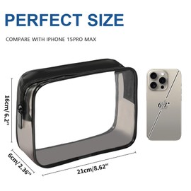 MOCOCITO Toiletry Bag Women & Men Clear Toiletry Bag Travel Bottles for Toiletries 100ml Travel Bottles Toiletry Bag Set with 8 Bottles(max.3.4oz/100ml) Approved by EU & UK Hand Luggage Rules-White