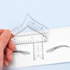 100PCS Eyebrow Ruler Stencils Clear Scale Transparent Adhesive Eyebrow Designer