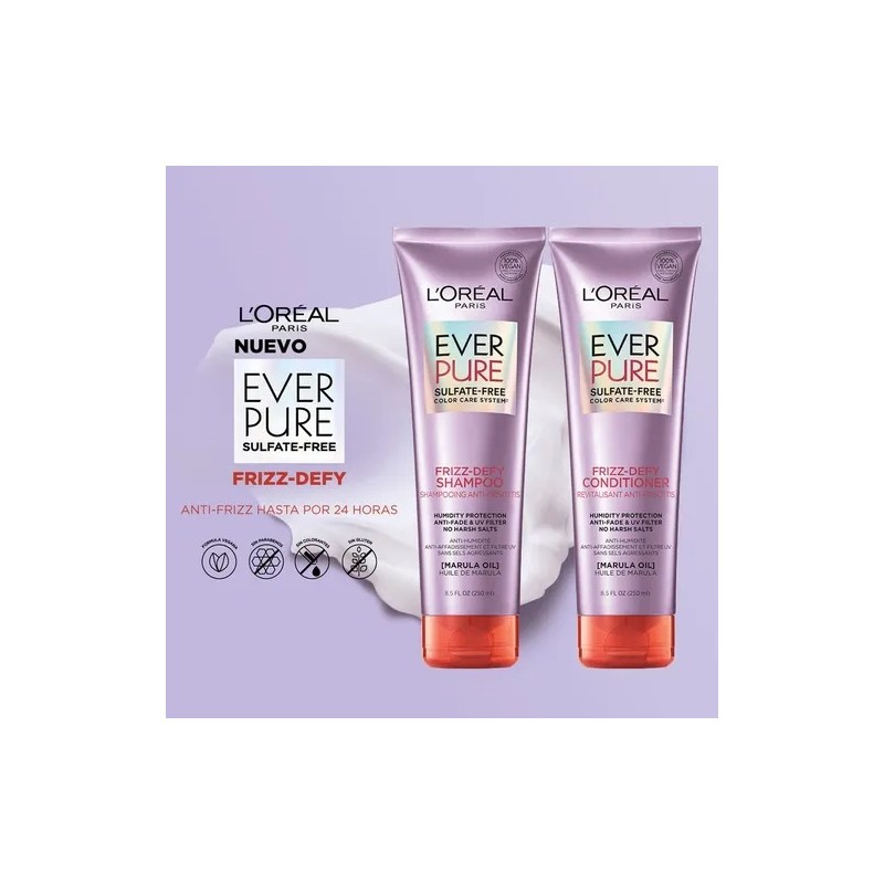 Kit Shampoo+acondicionador Everpure Frizz-defy L'oréal Paris
