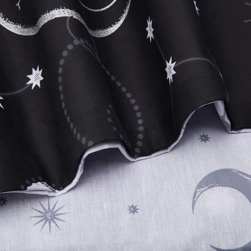 Rapport Home Celestial Polycotton Duvet Cover Set, Black, 2-Piece, Single