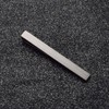 Asienice Thin Tie Clip, Matte Black, Collar, Black, Black, Formal/Black,