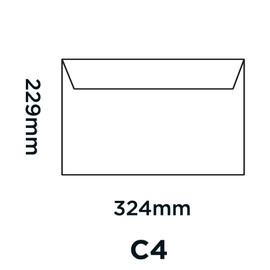 Blake Creative Colour C4 229 x 324 mm 120 gsm Peel & Seal Pocket Envelopes (63406P) Pillar Box Red - Pack of 10