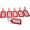 Krueis 6Pc Waterproof Luggage Tag Bright Plastic Label for Airport