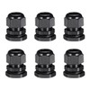 sourcing map 6Pcs M22 Cable Gland Waterproof Plastic Joint Adjustable