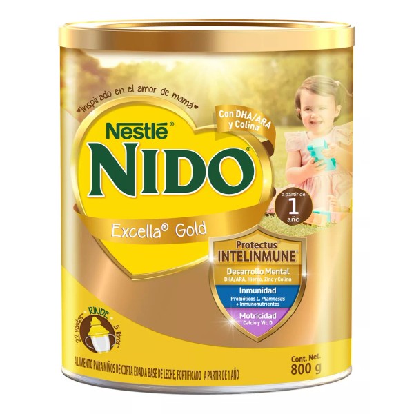 Excella Leche de fórmula en polvo Nestlé Excella Gold en lata de 1 de 800g - 12 meses a 3 años