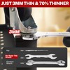 BILITOOLS Super-Thin Wrench Set, 9 Piece SAE Open End Wrench