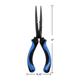 KastKing Alicates de Pesca Intimidator, Punta Recta de 9 Pulgadas