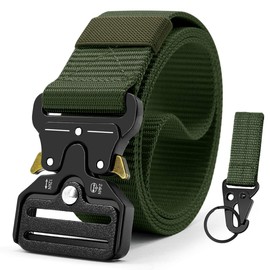 DOOPAI Tactical Belt for Men, Military Nylon Web with Quick Release Heavy Duty Buckle, Ideal for Work, Hiking, and Army
