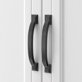 Asidrama 10 Pack 4 Inch(102mm) Matte Black Kitchen Cabinet Handles, Cabinet Pulls Kitchen Cabinet Hardware for Cupboard Drawer Pulls