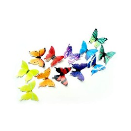 Assorted Rainbow Color Wafer Paper Butterflies 1.75 Inch for Decorating Desserts Pack of 48