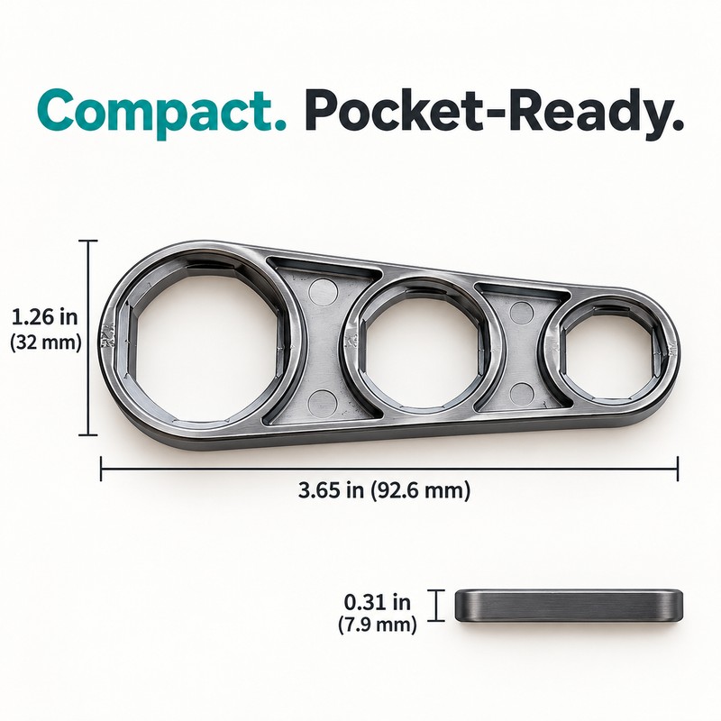 6-in-1 Faucet Aerator Wrench Removal Tool – Compact Metal Alloy