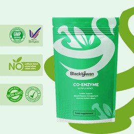 Black Swan Co-Enzyme Softgel Capsules - 300mg Q10 Antioxidant Formula Anti Ageing Joint Health Support Natural Supplement - 30 Caps 1 Month Supply