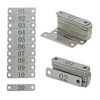 StayMax Small Stainless Steel Rectangle Numbered Tags with Two Holes