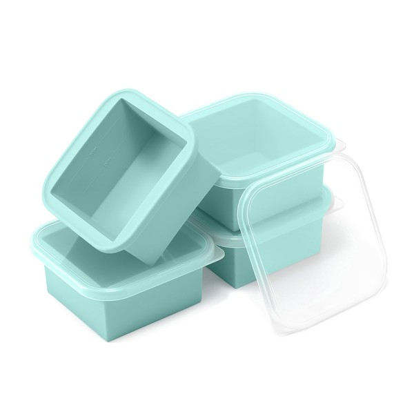 KEVJES 2-Cup Silicone Freezer Trays with Lids – Perfect for