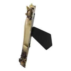 Ebros Gift Rustic Intertwined Stag Deer Antlers Picture Frame With Easel Back 4"X6" Photo