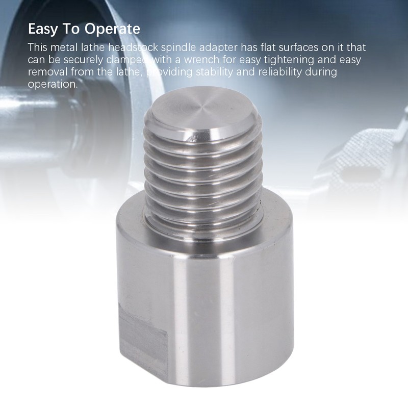 Lathe Headstock Spindle Adapter 1inx8TPI Male 3/4inx16TPI Female Thread Alloy