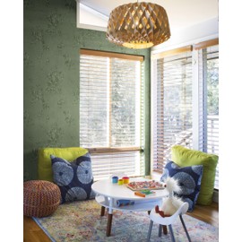 Erfoni 118"x17.7" Peel and Stick Wallpaper Green Thicken Floral Embossed Stick Peel Contact Paper Solid Pure Green Floral Textured Removable Wallpaper Self Adhesive Wall Paper for Home Wall Decor