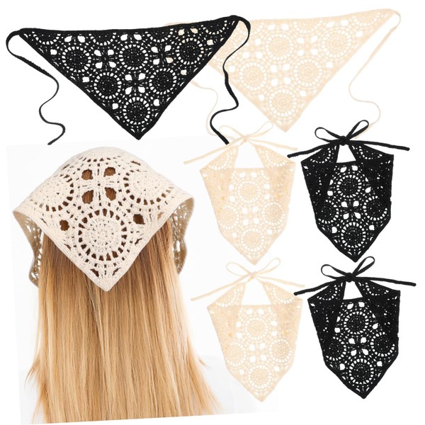 Healvian 6pcs Crochet Headbands for Women Stylish Knitted Hair Scarves