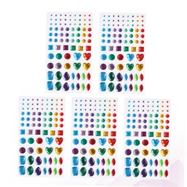 NUOBESTY 15sheets Acrylic Diamond Stickers for Crafts Decoration for Mobile Phones Scrapbooking and Boys and Girls Projects to Peel for Girls and Women