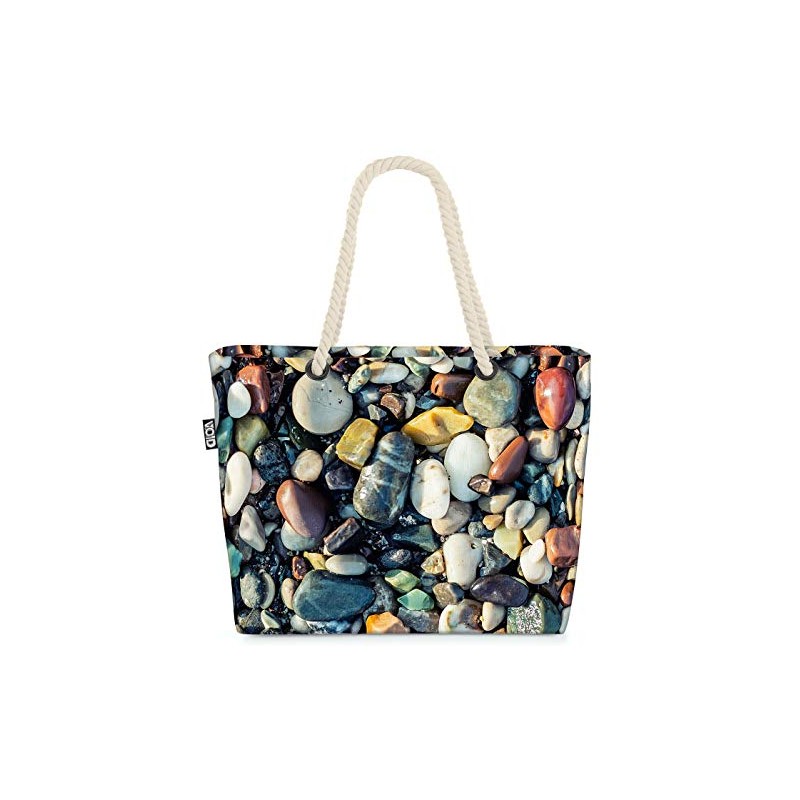 VOID Stone Beach Colourful Pebble Beach Bag Shopper 58 x
