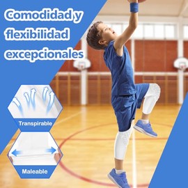 EDECOR 1 Par de Rodilleras Deportivas, Rodilleras Elásticas Antideslizantes, El Diseño Antisísmico de Esponja Gruesa, Adecuado para Voleibol...       