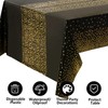 Party Tablecloth, Pack of 4, Reusable Tablecloth, Black Gold Rectangle
