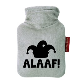 Huuraa Taschenwärmer Alaaf Narrenkappe Geschenk 0,2 Liter Grey Mini Veloursbezug Alaaf Geschenkidee