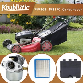 799868 Carburetor Replacement for BS 498170 799872 694202 497586 498254 790821-14111 Toro Craftsman 625 Series Engine Lawn Mower With 692298 491588 Air Filter Cover Kit