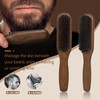 Beard Brush made from 100% Real Wild Boar Bristle with