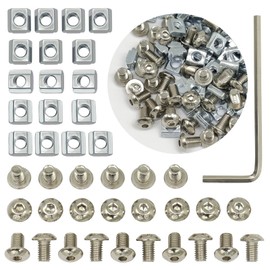 150 Sets Screws Nuts Kit for 2020 Series Conrner Bracket Connector,150Pcs M5 T Nuts+150Pcs M5 x 8mm Hex Socket Head Screws for Aluminum Profile Accessories(M5)