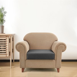 subrtex Couch Sofa Cushion Slipcover Seat Slip Covers Loveseat Stretch Durable Chair Sofa Protector Cushion Spandex Elastic Furniture Protector for Settee Sofa Seat in LivingRoom (Small,Gray)