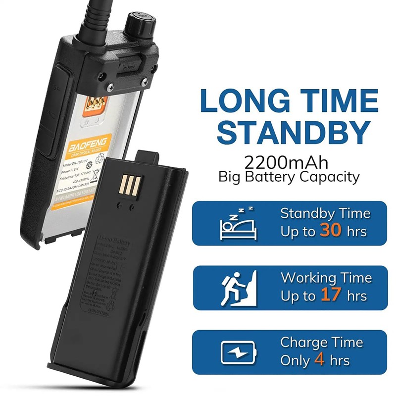BAOFENG DR-1801 DMR Radio AES256 Digital/Analog Two Way Radio Long