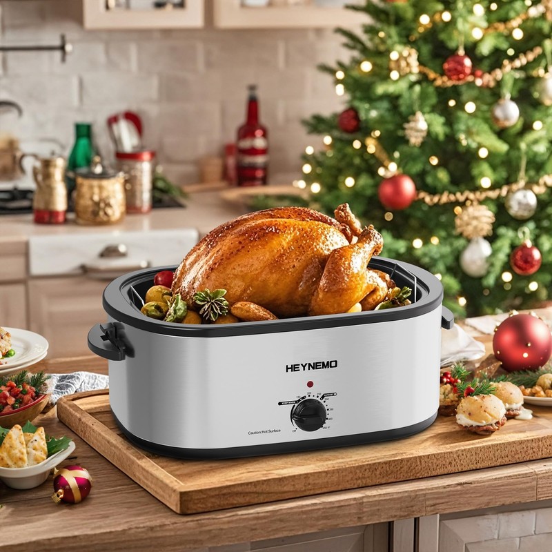 Electric Roaster Oven 26 Quart, Electric Turkey Roaster with Viewing