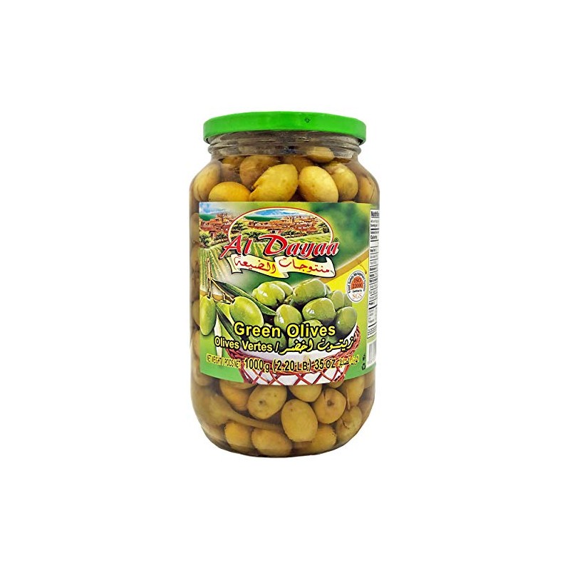 Al Dayaa - Green Olives (1000g), 35oz