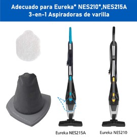Ascool 2PCS Filtro Aspiradora Eureka, Filtro de Vacío de Repuesto Compatible con Aspiradoras de Barra 3 En 1 Eureka Nes210 Nes212 Nes215a N0101 y N0102 (2 Filtros y 2 Filtros Pre-Motor)
