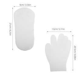 GANAZONO Silicone Moisturizing Socks and Gloves Set Beach Design 8pcs Hydrating Foot Care with Advanced Silicone Technology for Women for Dry Cracked 