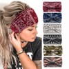 6Pcs Headbands for Women Wide Knotted Turban Bandana Boho Head