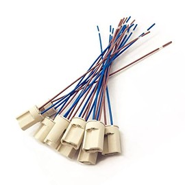 G9 Lamp Holders,TWDRTDD G9 Light Socket with 150mm Teflon Wire,LED CFL Halogen Lamps Holders Ceramic Connector Socket (10-Pack,15cm Wire Leads)