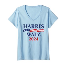 Womens Harris Waltz 2024 USA Harris Walz 2024 V-Neck T-Shirt