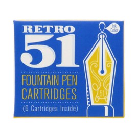Retro 51 Fountain Pen Refill Blue 6-Pack