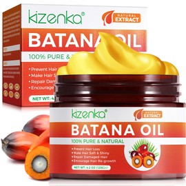 Batana Oil for Hair Growth, 100% Pure Unrefined Batana Oil Promotes Hair thickness, Repairs Damaged Hair & Skin, Reduces Hair Loss, Batana Oil for Healthier Fuller Hair (120g)