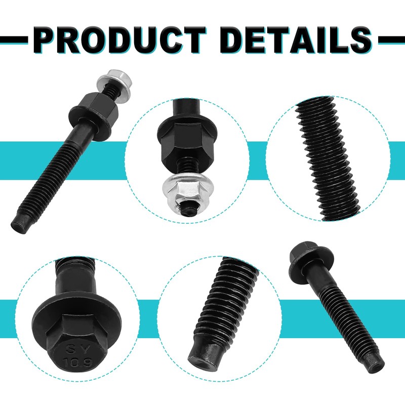 SYudwen Left and Right Side Exhaust Manifold Bolts & Studs